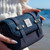 ISL-8377NAVOCL00-Navy Harris Tweed & Genuine Leather Mini Satchel Lifestyle ShamrockGift.com