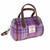 GA-LB1233-COL146-Purple & Mint Harris Tweed Bowling Bag ShamrockGift.com
