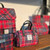 GA-LB1233-COL158-Red & Grey Harris Tweed Bowling Bag ShamrockGift.com