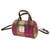 GA-LB1233-COL159-Raspberry & Sand Harris Tweed Bowling Bag ShamrockGift.com