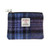 GA-LB2045-COL143-Blue & Purple Tartan Design Harris Tweed Mini Coin Pouch ShamrockGift.com