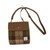 ISL-8722CHETTL00-Chesnut Tartan Color Harris Tweed Genuine Leather Eilidh Shoulder Bag Front  ShamrockGift.com