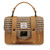 ISL-8711BEIDTL00 Beige Harris Tweed Genuine Leather Mini Satchel ShamrockGift.com