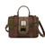 ISL-8711CHETTL00-Chesnut Tartan Harris Tweed Genuine Leather Mini Studio Satchel ShamrockGift.com