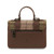ISL-8711CHETTL00-Chesnut Tartan Harris Tweed Genuine Leather Mini Satchel Back View ShamrockGift.com