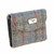 GA-LB2002-COL069-Light-Grey Harris Tweed & Vegan Leather Women's Wallet ShamrockGift.com