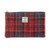 GA-LB2047-COL158-Red Grey Tartan Design Harris Tweed Medium Zip PouchShamrockGift.com