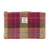 GA-LB2047-COL159-Raspberry & Sand  Tartan Design Harris Tweed Medium Zip PouchShamrockGift.com