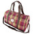 GA-LB1026-COL159-Raspberry & Sand Handcrafted Harris Tweed Weekend Bag ShamrockGift.com