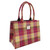 GA-LB1048-COL159-Raspberry & Sand Handcrafted Harris Tweed Glencoe Tote Bag ShamrockGift.com