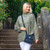 MCS-MAC2508-CHARCOAL Harris Tweed Scottish Satchel Bag Lifestyle ShamrockGift.com