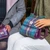 MCS-MAC2508-GREEN PURPLE Harris Tweed Scottish Satchel Bag Lifestyle ShamrockGift.com