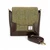 MCS-MAC2602-COUNTRY GREEN Harris Tweed & Vegan Leather Messenger Bag FRONT VIEW ShamrockGift.com
