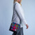  MCS-MAC2602-Blue Pink Harris Tweed & Vegan Leather Messenger Bag Lifestyle ShamrockGift.com