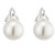 Solvar Pearl Silver Trinity Knot Stud Earrings S33774 Shamrockgift.com