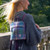 MCS-MAC2601-GREEN PURPLE Harris Tweed Mini Scottish Backpack Lifestyle ShamrockGift.com