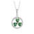 S46481 Emerald Green Irish Shamrock Pendant Studio ShamrockGift.com