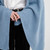 LLS109 Ladies Aran Lambswool Shawl Light Blue ShamrockGifts.com