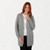 ML187 Merino Wool Aran Cable Knit Coatigan Grey ShamrockGift.com