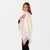 LLS216 Irish Lambswool Monochrome Scarf with Fringes White side view ShamrockGift.com