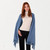 LLS216 Irish Lambswool Monochrome Scarf with Fringes Dark Blue ShamrockGift.com