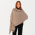 LLS216 Irish Lambswool Monochrome Scarf with Fringes Brown ShamrockGift.com