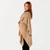 Aran Lambswool Monochrome Poncho Camel side view ShamrockGift.com