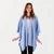 Aran Lambswool Monochrome Poncho Blue ShamrockGift.com