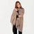 Aran Lambswool Monochrome Poncho Brown ShamrockGift.com