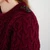 ML157-108 Ladies Signature Crew Neck Ribbed Sweater Wine Buttons ShamrockGift.com