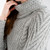 SAOL Ladies Turtleneck Ribbed Cable Knit Sweater Grey AWL118 Side View  ShamrockGift.com