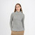 SAOL Ladies Turtleneck Ribbed Cable Knit Sweater Grey AWL118 Studio ShamrockGift.com