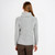 SAOL Ladies Turtleneck Ribbed Cable Knit Sweater Grey AWL118 Back View  ShamrockGift.com