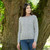 AWL122-303 SAOL Ladies Button Cardigan Grey LifeStyle ShamrockGift.com AWL122-303 SAOL Ladies Button Cardigan Grey LifeStyle ShamrockGift.com