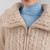 ML106-109 Aran Cable Knit Double Collar Zipped Cardigan Closeup View Zip ShamrockGift.com ML106-109 Aran Cable Knit Double Collar Zipped Cardigan Closeup View Zip ShamrockGift.com