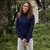 SAOL Super Soft Merino Ladies Diamond Aran Sweater ML905 Navy ShamrockGift.com