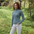 SAOL Soft Merino Ladies Diamond Aran Sweater ML905 Misty Blue ShamrockGift.com SAOL Soft Merino Ladies Diamond Aran Sweater ML905 Misty Blue ShamrockGift.com