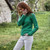 SAOL Soft Merino Ladies Diamond Aran Sweater ML905 Green Shop Online On ShamrockGift.com