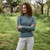 SAOL Soft Merino Ladies Diamond Aran Sweater ML905 Misty Blue Front Side ShamrockGift.com SAOL Soft Merino Ladies Diamond Aran Sweater ML905 Misty Blue Front Side ShamrockGift.com