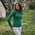 SAOL Soft Merino Ladies Diamond Aran Sweater ML905 Green ShamrockGift.com SAOL Soft Merino Ladies Diamond Aran Sweater ML905 Green ShamrockGift.com