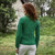 SAOL Soft Merino Ladies Diamond Aran Sweater ML905 Green Back Side ShamrockGift.com SAOL Soft Merino Ladies Diamond Aran Sweater ML905 Green Back Side ShamrockGift.com