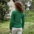 SAOL Soft Merino Ladies Diamond Aran Sweater ML905 Green Back Side ShamrockGift.com