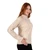 SAOL Super Soft Merino Ladies Diamond Aran Sweater ML905 Parsnip Side View ShamrockGift.com