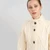 ML126 100 NATURAL WHITE Colour A Line Aran Cable Jacket Closeup View Shamrockgift.com
