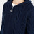 ML110-104 Aran Cable Knit Women's Merino Wool Coat Closeup View  Shamrockgift.com