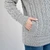 SAOL Cable Knit Side Zip Cardigan ML136 Grey Classic designShamrockGift.com