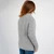 SAOL Cable Knit Side Zip Cardigan ML136 Grey Back Side ShamrockGift.com
