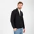 Men's Irish Aran Shawl Neck Cardigan Anthracite Front ShamrockGift.com