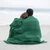 Classic Plaited Celtic Merino Wool Throw Green A105 ShamrockGift.com