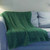 Classic Plaited Celtic Merino Wool Throw Green A105 ShamrockGift.com